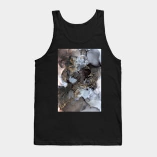 Black and Gold Marble Effect Tank Top